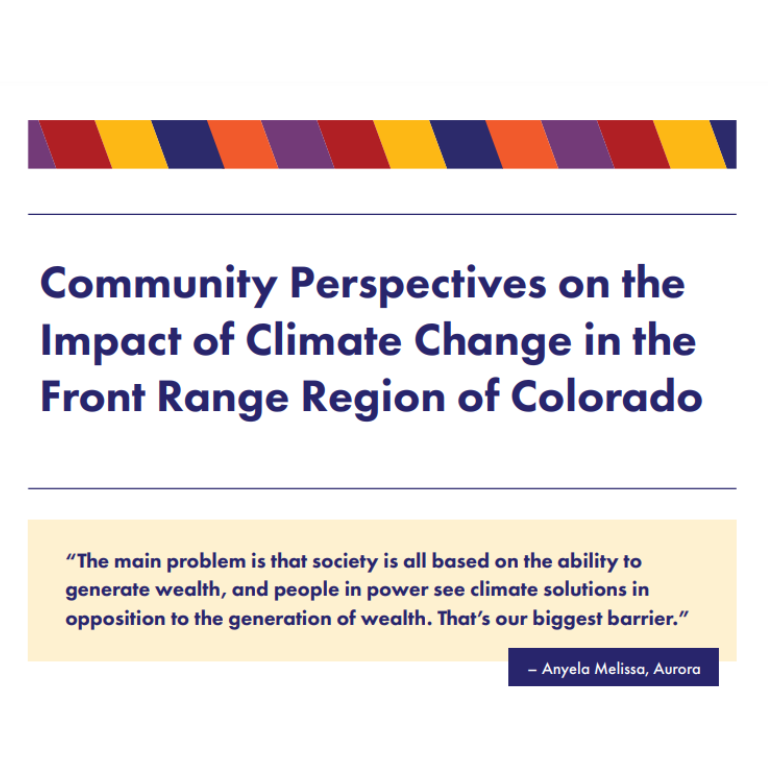 Climate Justice Report by 9to5 Colorado and Colorado Fiscal Institute | Informe de justicia climática de 9to5 Colorado y el Instituto Fiscal de Colorado