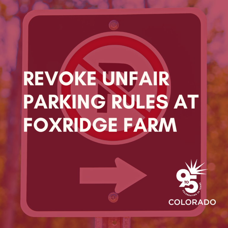 Urge Ascentia to revoke unfair parking rules at Foxridge Farm