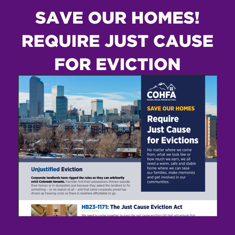 Save our Homes! Require Just Cause for Eviction